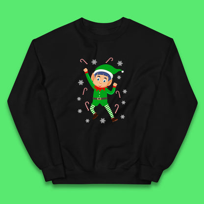 christmas elf cartoon jumper