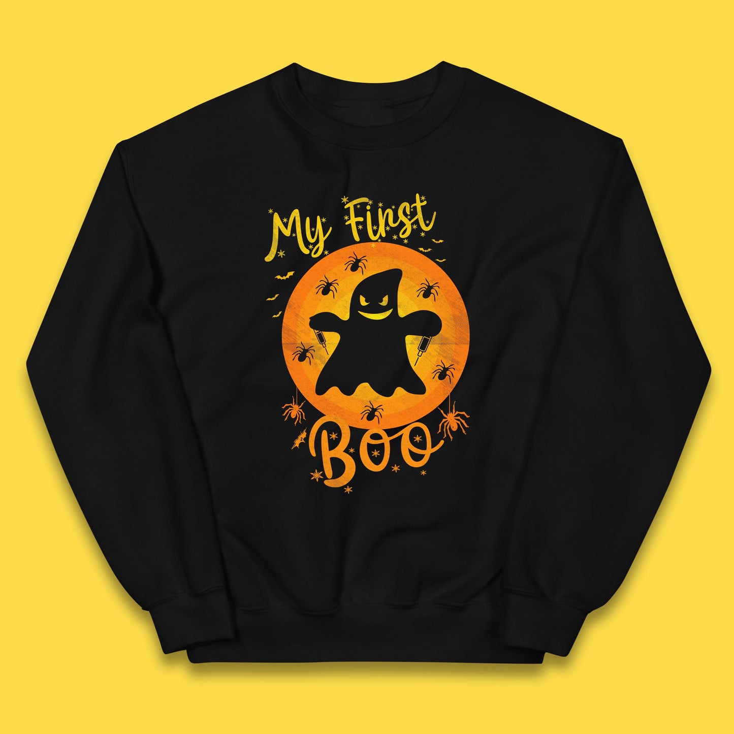 My First Boo Halloween Funny Boo Ghost Horror Scary Creepy Season Kids Jumper