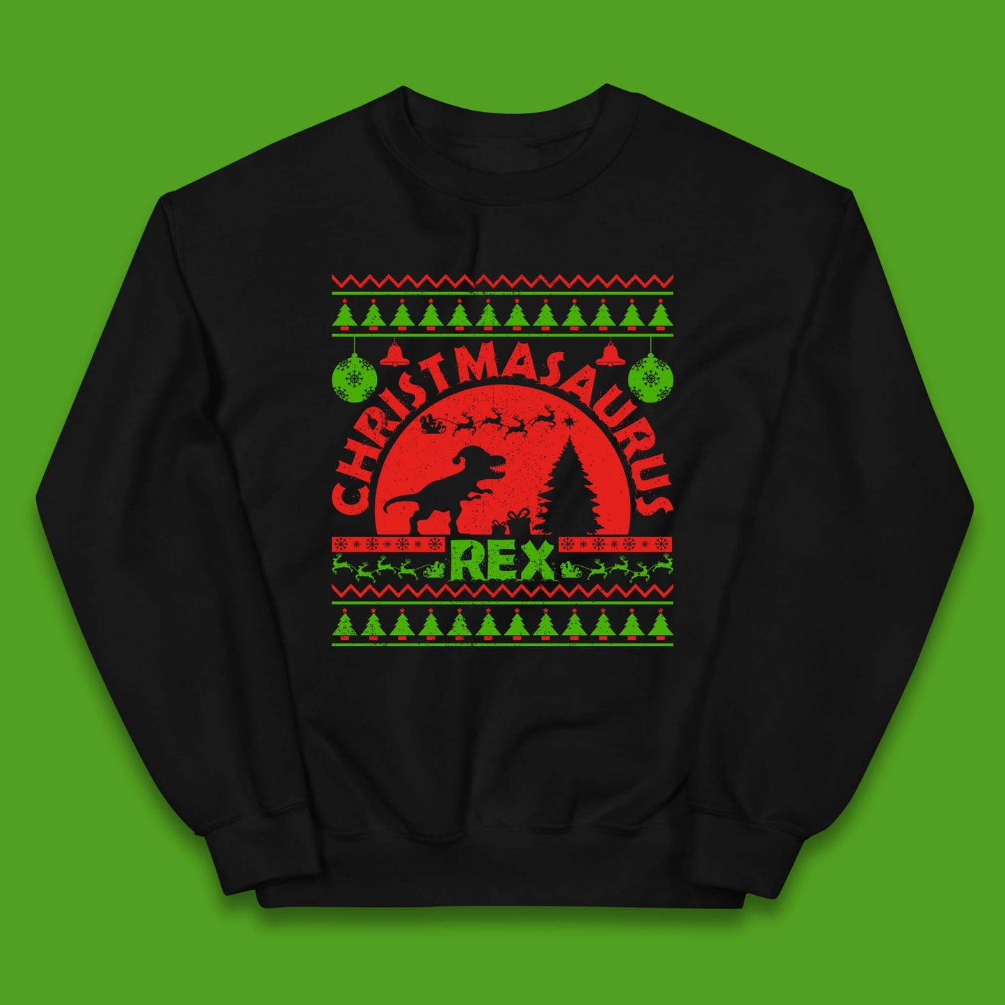 Christmasaurus Rex Kids Jumper