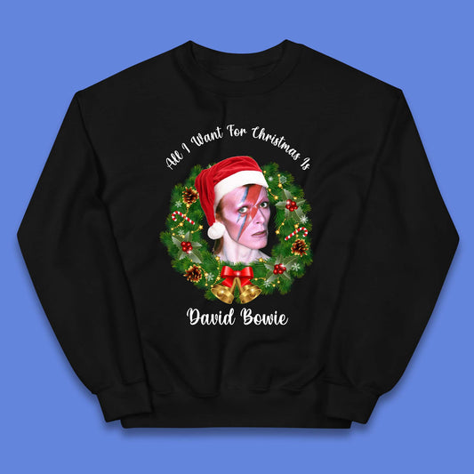 David Bowie Christmas Kids Jumper