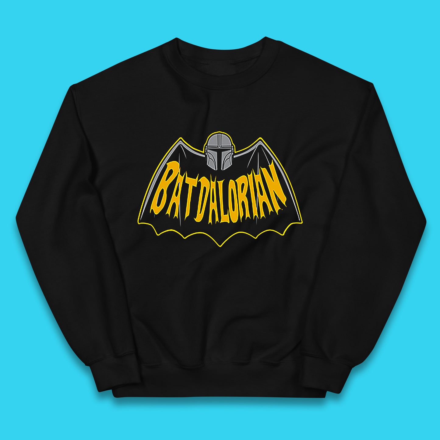 Batdalorian Star Wars The Mandalorian Or Mando X Batman Parody Fictional Characters Kids Jumper