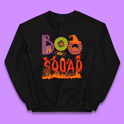 Boo Squad Halloween Matching Costume Horror Boo Crew Kids Jumper