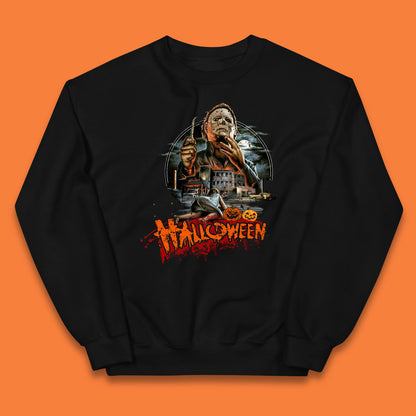 Halloween II The Nightmare Isn't Over Vintage Halloween Movie Poster Micheal Myers Horror Character Kids Jumper