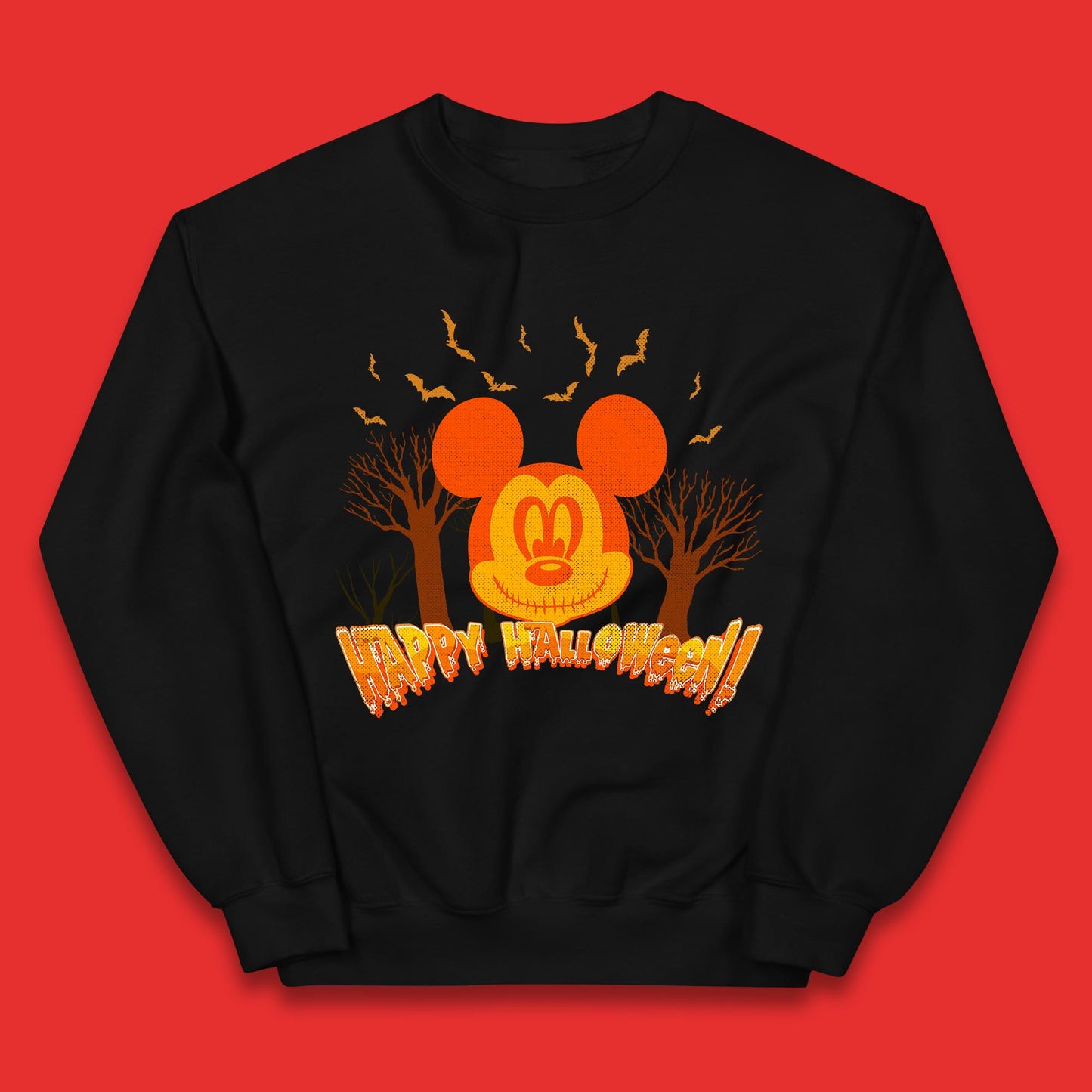 Happy Halloween Mickey Mouse Horror Scary Spooky Jack Face Halloween Disney Trip Kids Jumper