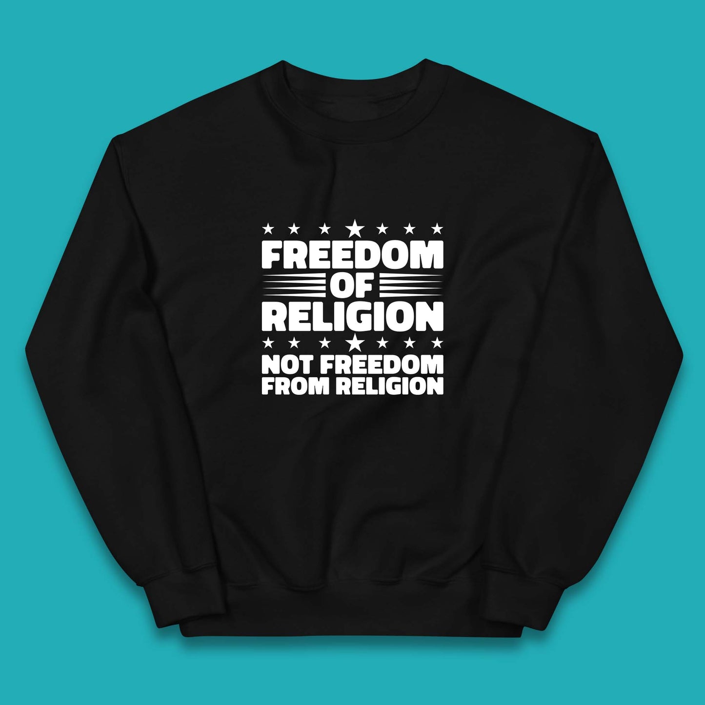 Freedom Of Religion Not Freedom From Religion Separation Of Church Of State Anti-Fascist Kids Jumper