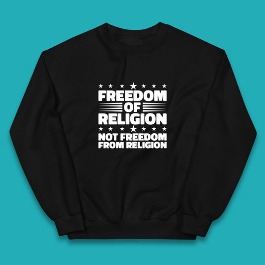 Freedom Of Religion Not Freedom From Religion Separation Of Church Of State Anti-Fascist Kids Jumper