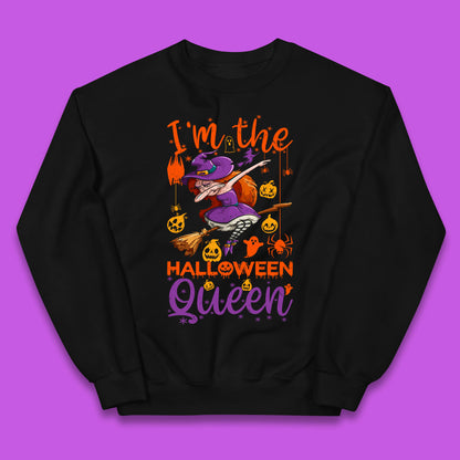 I'm The Halloween Queen Dabbing Witch Pumpkin Season Funny Dab Dance Witch Kids Jumper