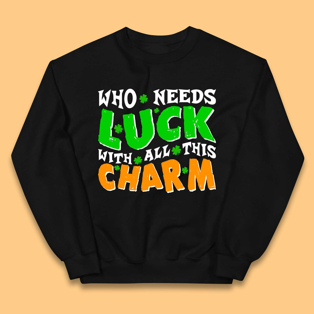 Luck With All This Charm Kids Jumper
