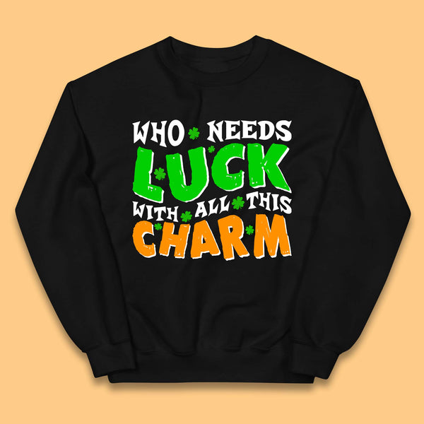 Luck With All This Charm Kids Jumper