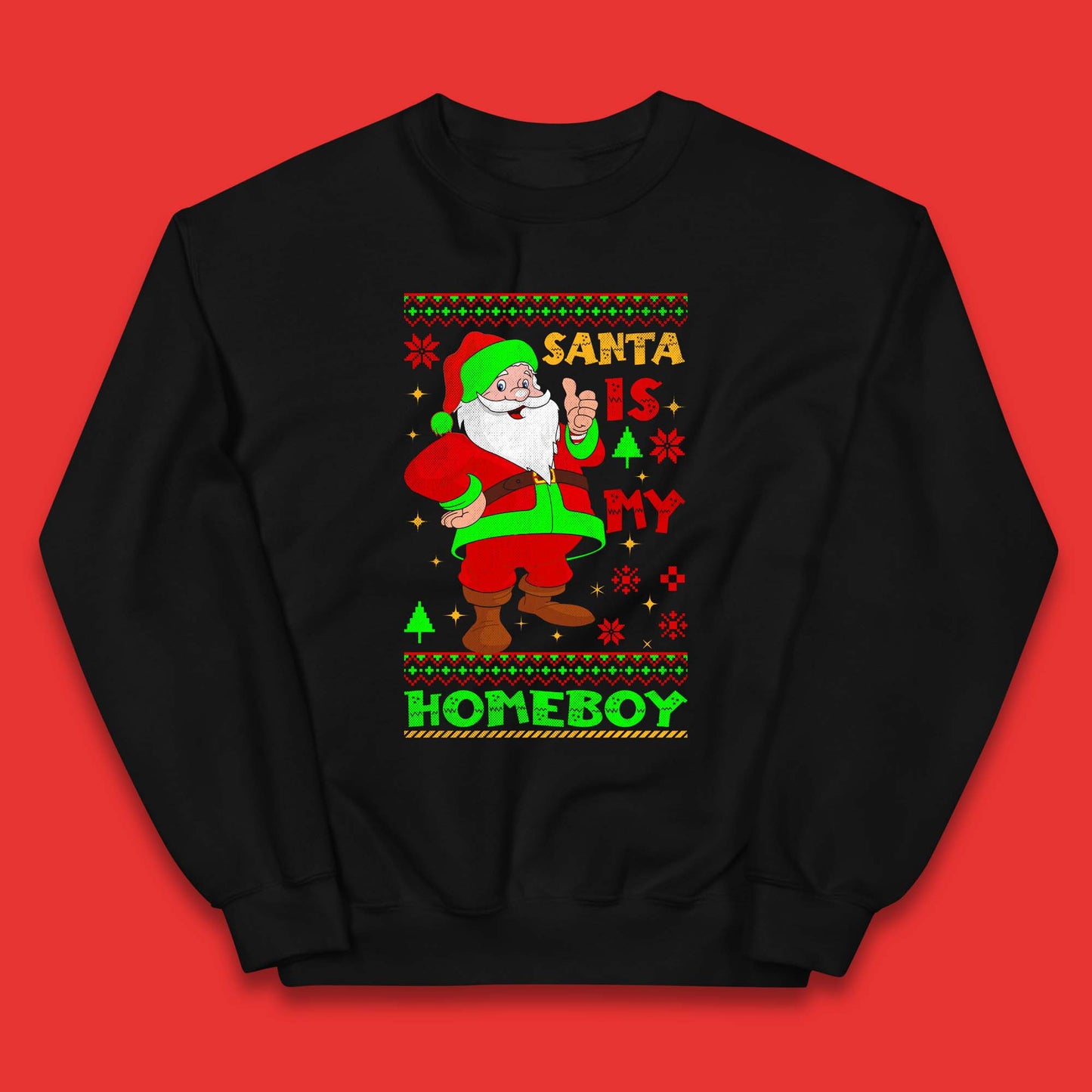 Santa Is My Homeboy Christmas Kids Jumper