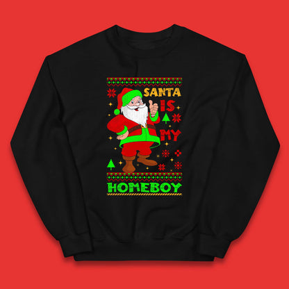 Santa Is My Homeboy Christmas Kids Jumper