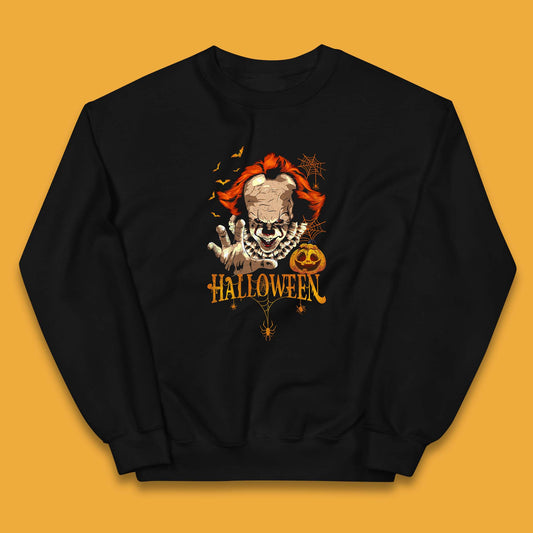 Halloween IT Pennywise Clown Horror Scary Movie Fictional Character Kids Jumper