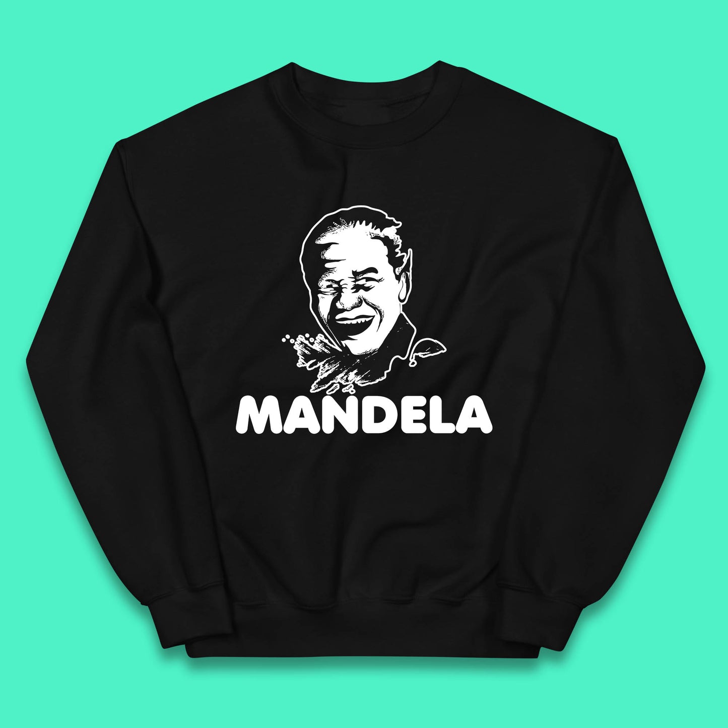 Mandela Portrait Art Black Lives Matter Nelson Mandela International Day Kids Jumper