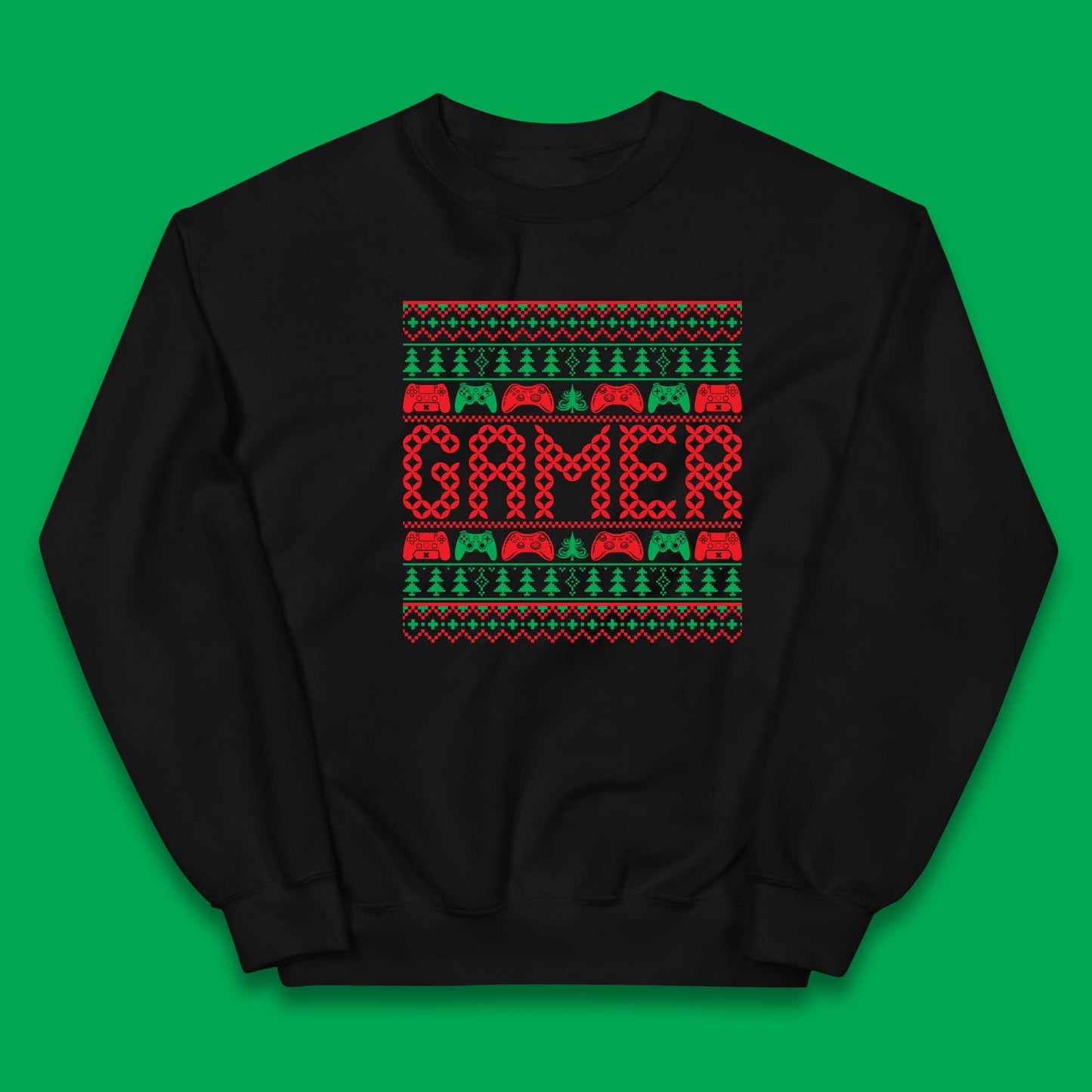christmas game controller sweater