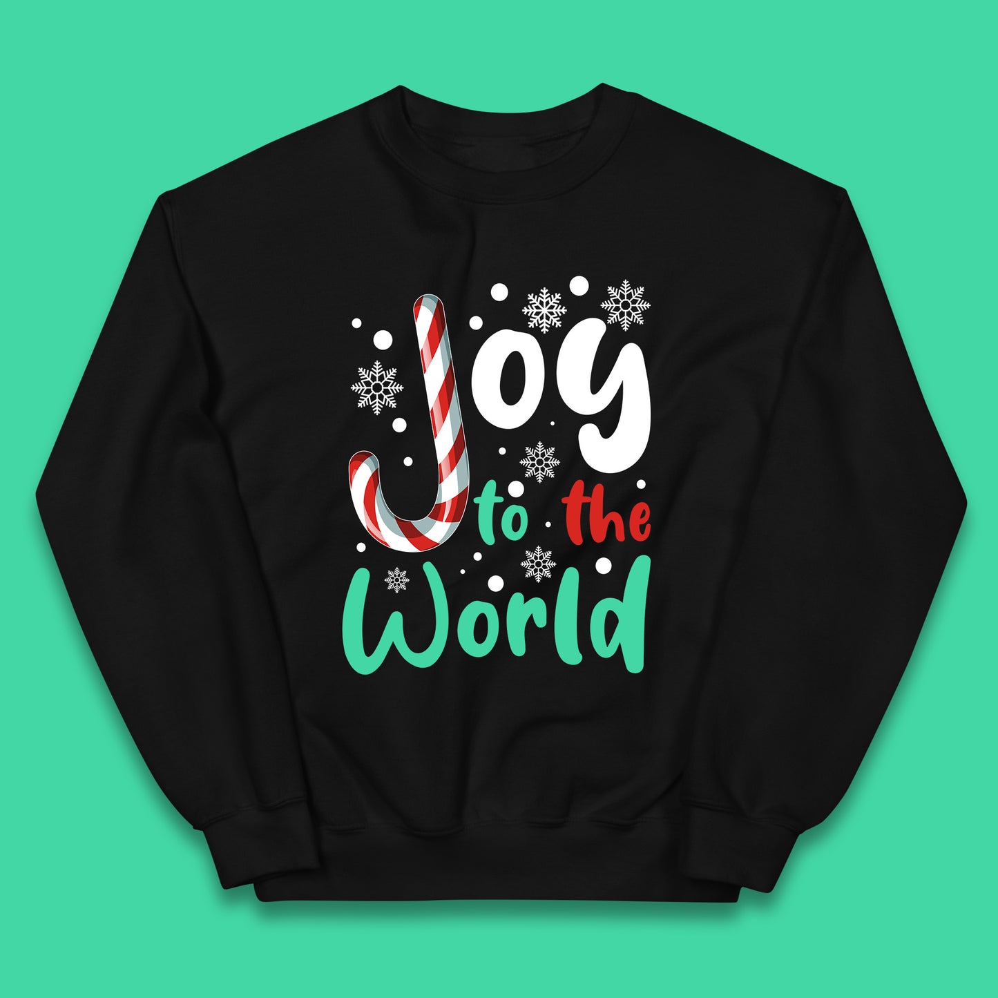joy to the world christmas candy cane jumper