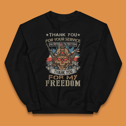 Thank You For My Freedom Kids Jumper