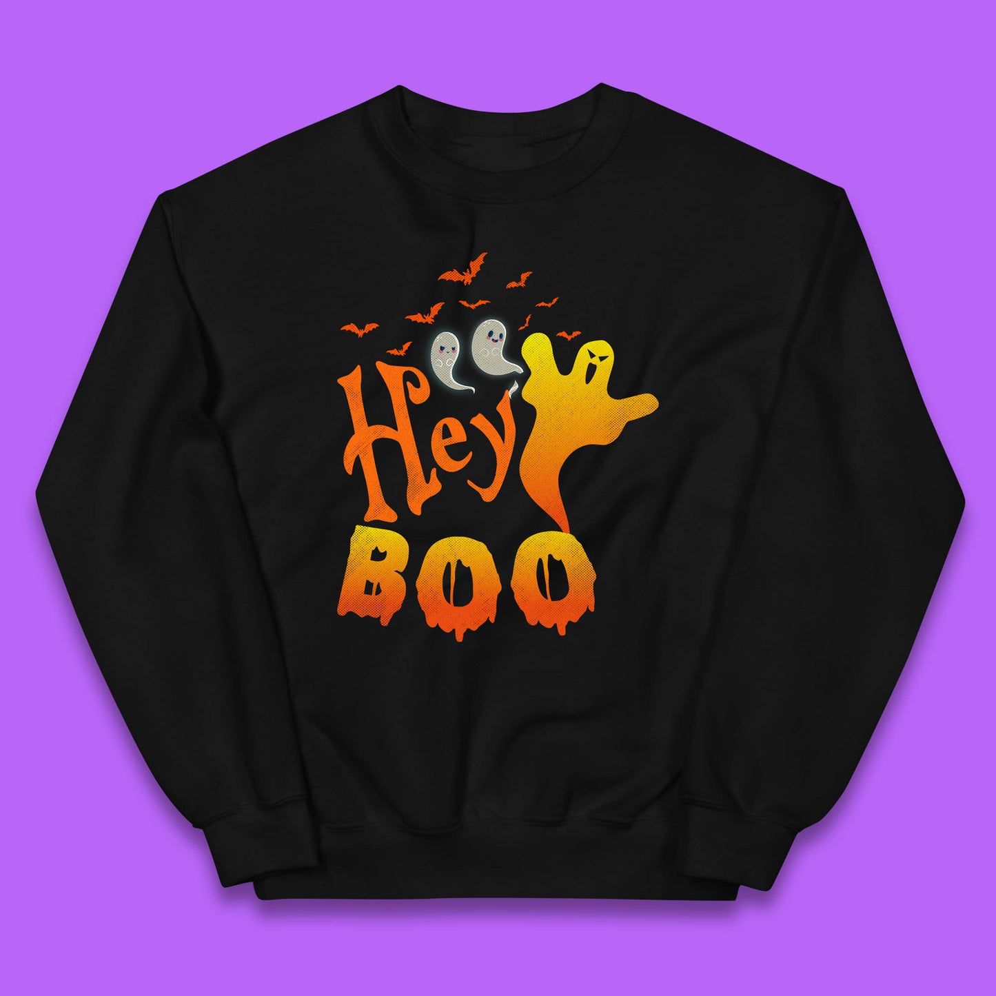 Whispers in the Moonlit Night Hey Boo Horror Scary Costume Halloween Boo Wear Kids Jumper