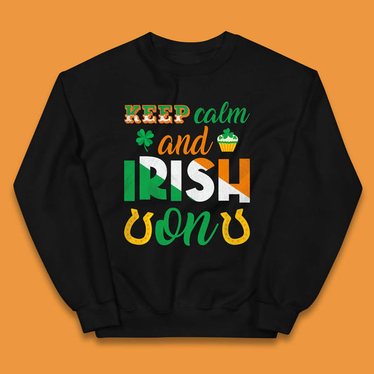 Keep Calm And Irish On Kids Jumper