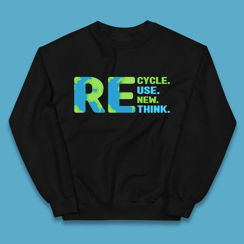 Recycle Reuse Renew Rethink Earth Day Environmental Activism Kids Jumper