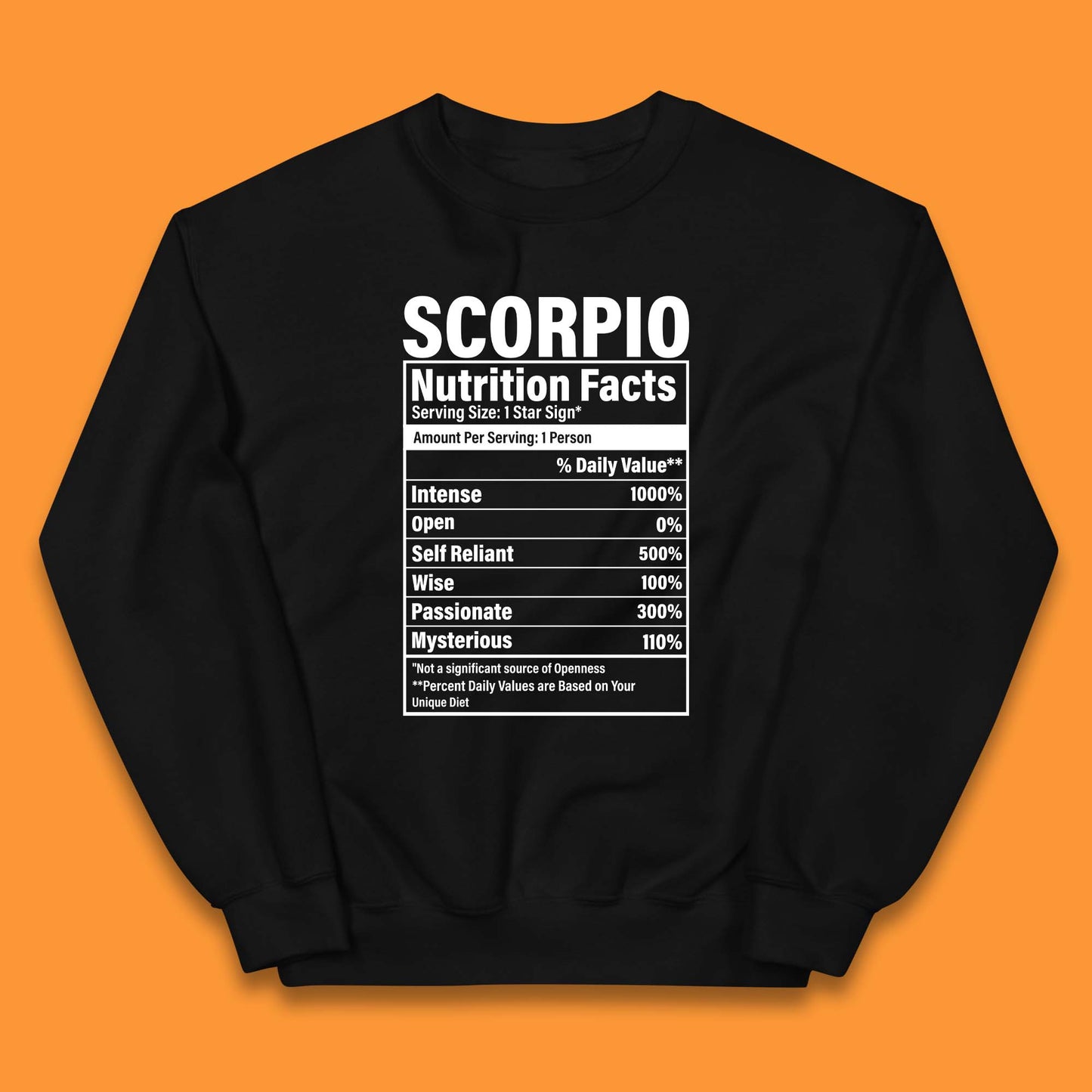 Scorpio Nutrition Facts Kids Jumper
