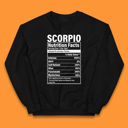 Scorpio Nutrition Facts Kids Jumper