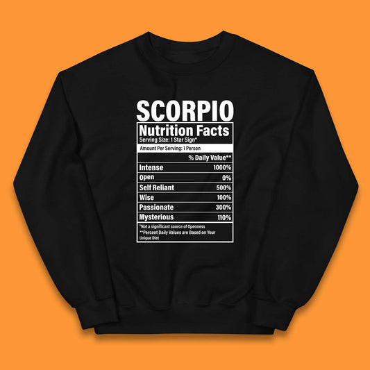 Scorpio Nutrition Facts Kids Jumper