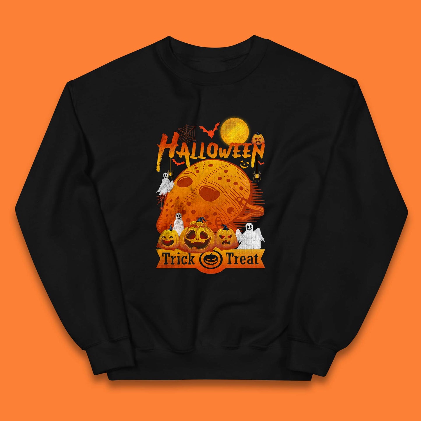 Happy Halloween Jason Voorhees Face Mask Halloween Friday The 13th Horror Movie Halloween Pumpkins Kids Jumper