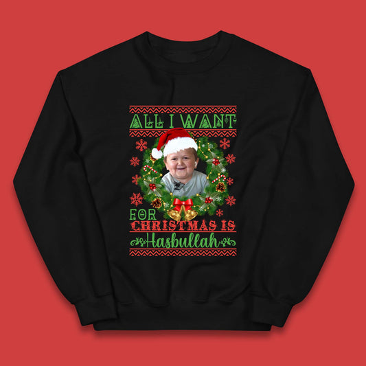 Want Hasbullah For Christmas Kids Jumper