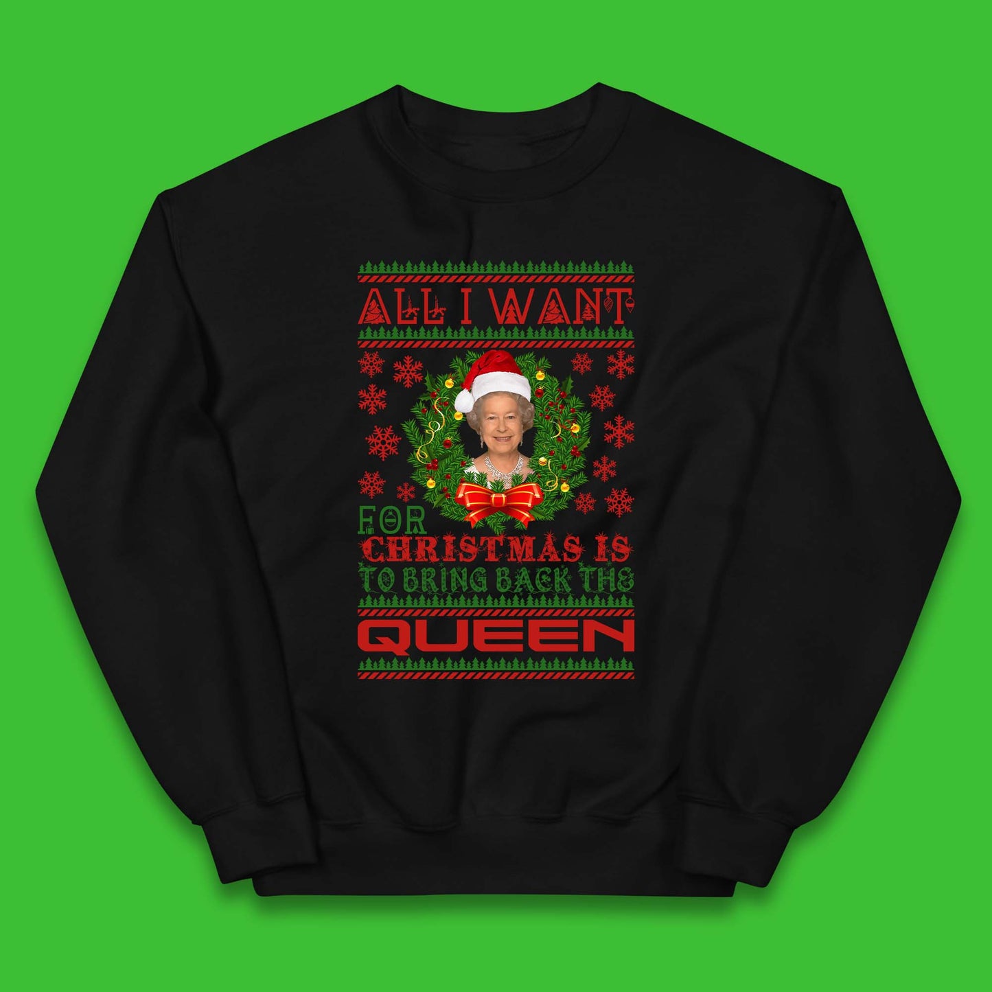 All I Want For Christmas Is To Bring The Back Queen Kids Jumper