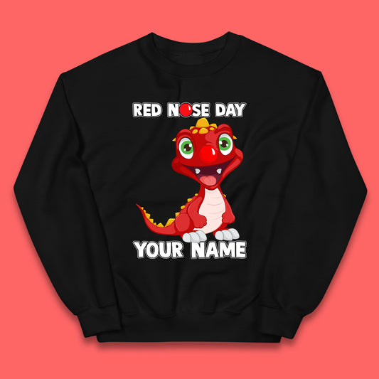 Personalised Red Nose Day Dragon Kids Jumper