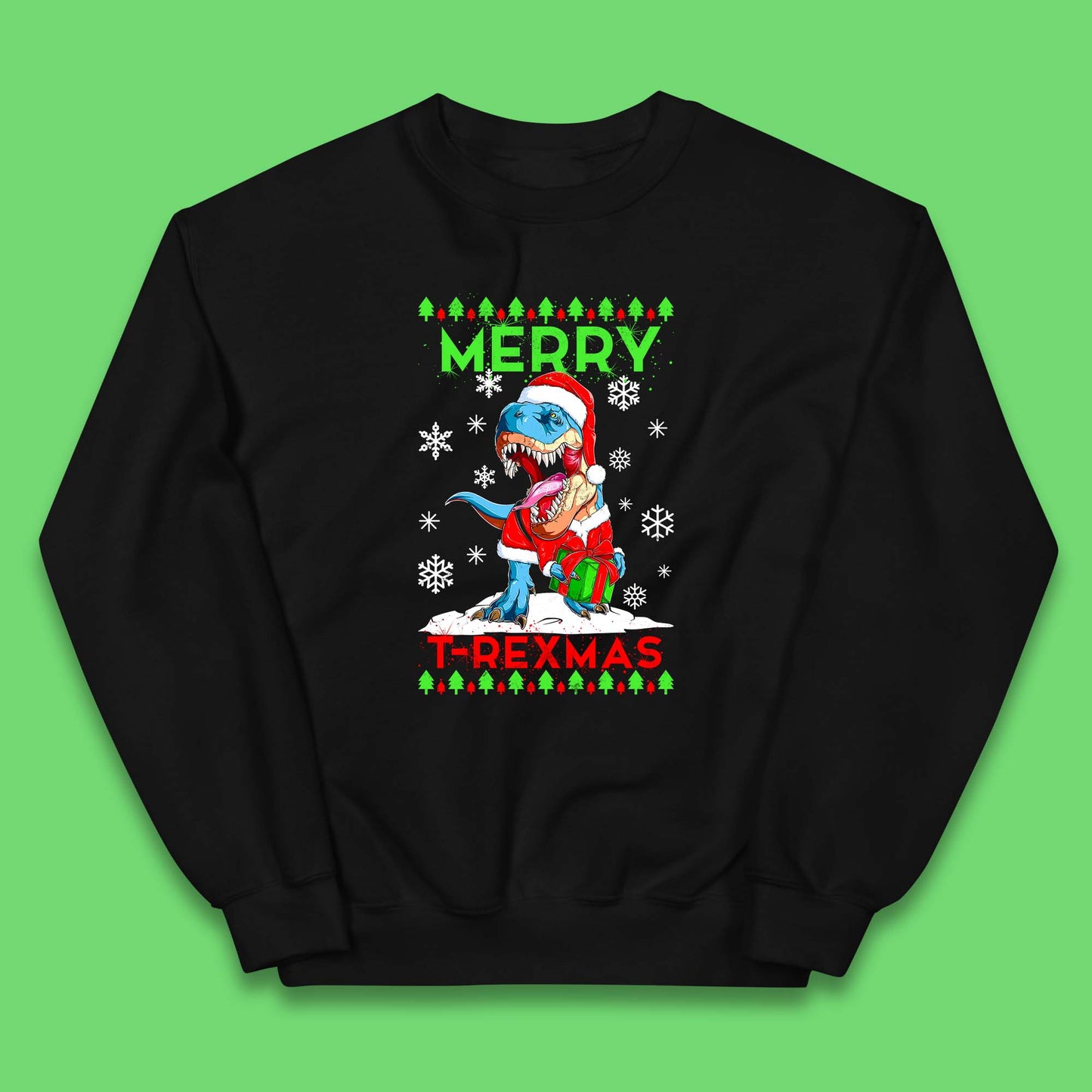 merry t rexmas christmas dinosaur jumper