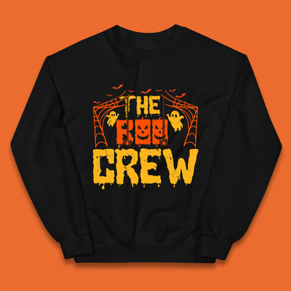 The Boo Crew Halloween Horror Spooky Boo Squad Matching Halloween Costume Kids Jumper