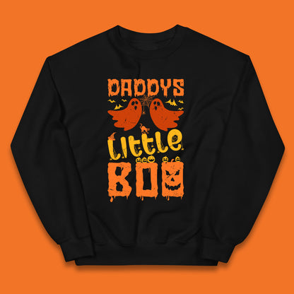Daddy's Little Boo Funny Halloween Little Boo Ghost Kids Jumper