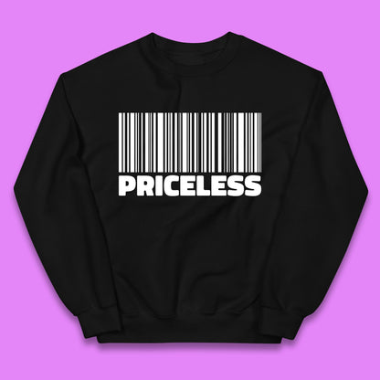 Scan For Priceless Barcode Funny Label Inspirational Empowerment Kids Jumper