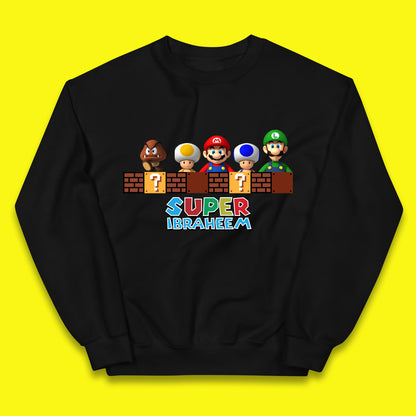 Personalised Super Mario Game Series Your Name Mario Bros Luigi Toad Mega Goomba Mario Kids Jumper