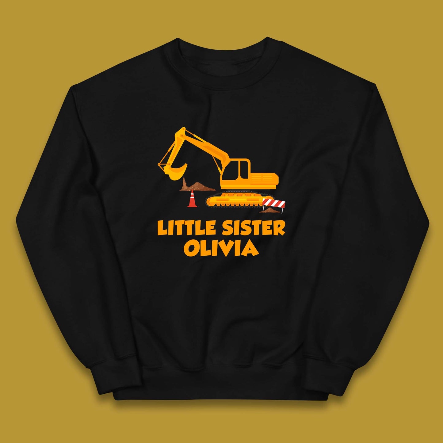 Personalised Little Sister Your Name Promoted To Sister Siblings Announcement Gift Kids Jumper