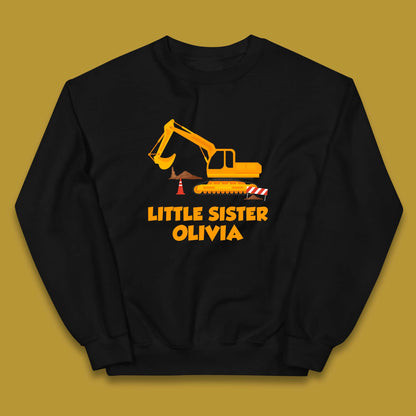 Personalised Little Sister Your Name Promoted To Sister Siblings Announcement Gift Kids Jumper