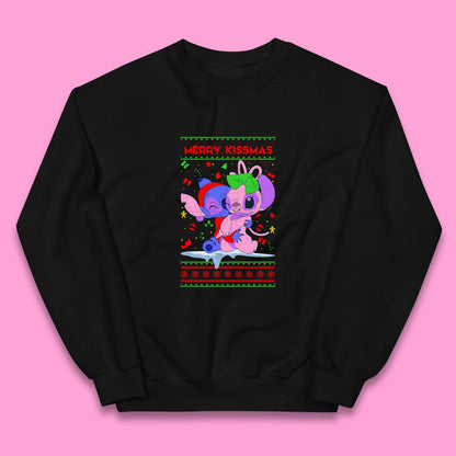 merry kissmas disney stitch and angel jumper