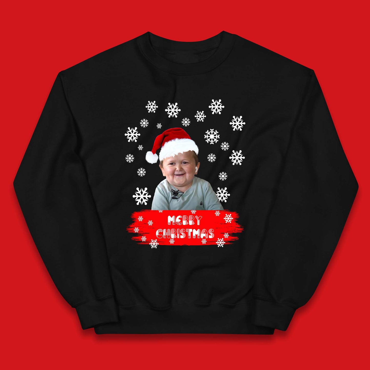 Merry Christmas Hasbulla Snowflakes Kids Jumper