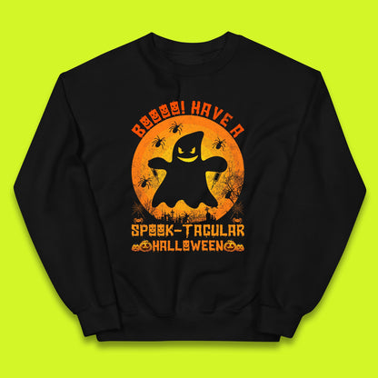 Boo Have A Spook Tacular Halloween Boo Ghost Horror Scary Spooky Season Kids Jumper