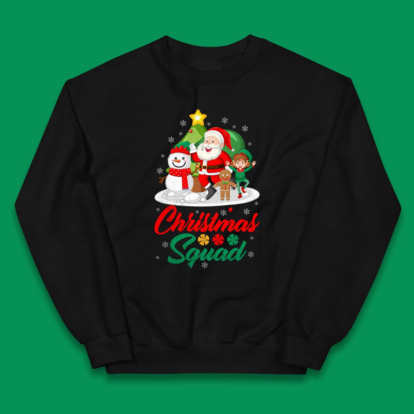 christmas squad santa claus snowman elf gingerbread jumper
