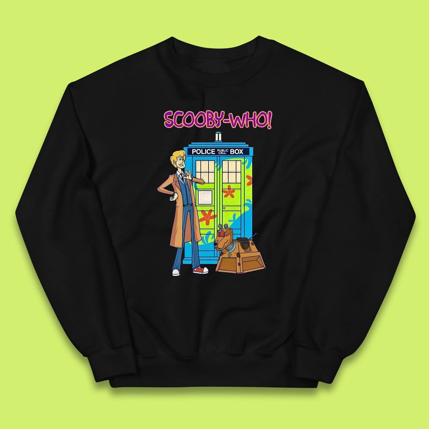 Scooby-Who Police Public Call Box  Scooby-Doo Doctor Who Tardis Police Box Kids Jumper