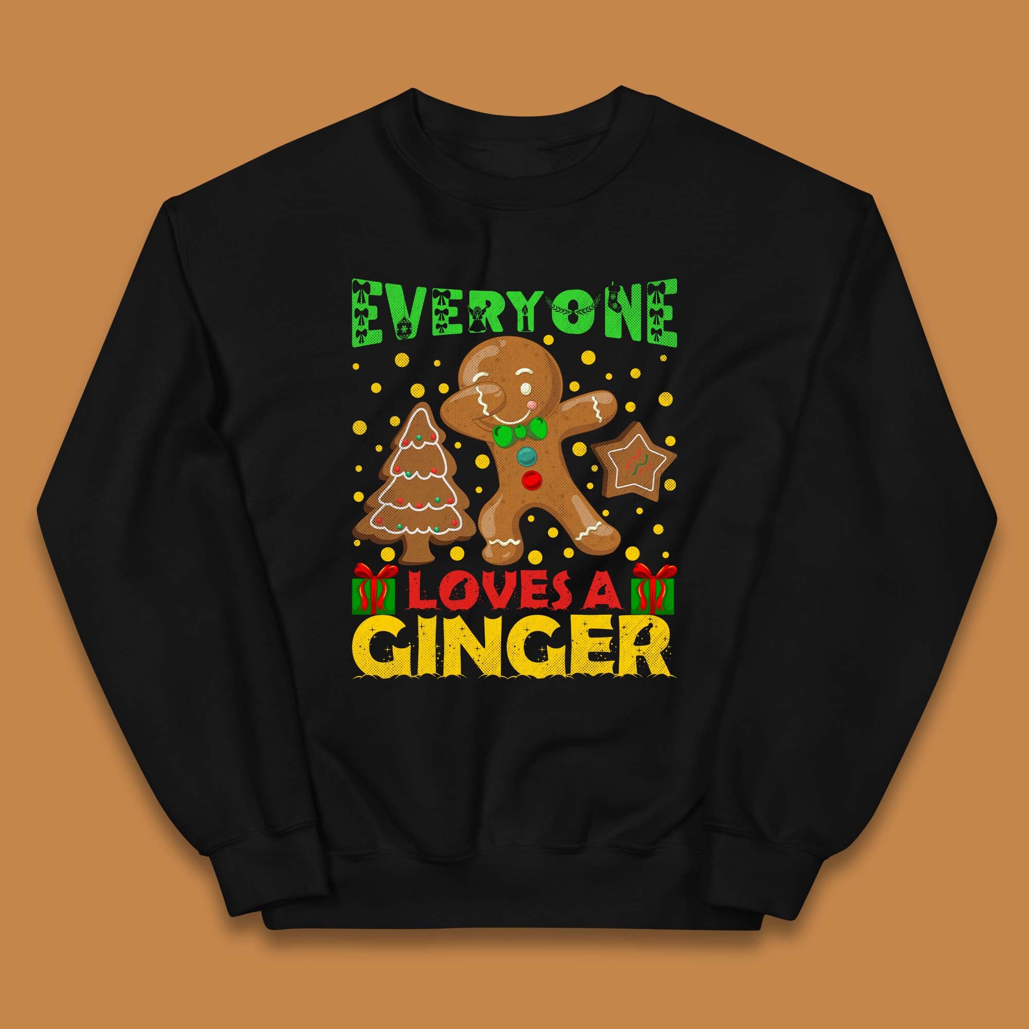 Dabbing Gingerbread Christmas Kids Jumper