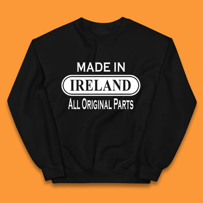 Made In Ireland All Original Parts Vintage Retro Birthday Country In Europe Gift Kids Jumper