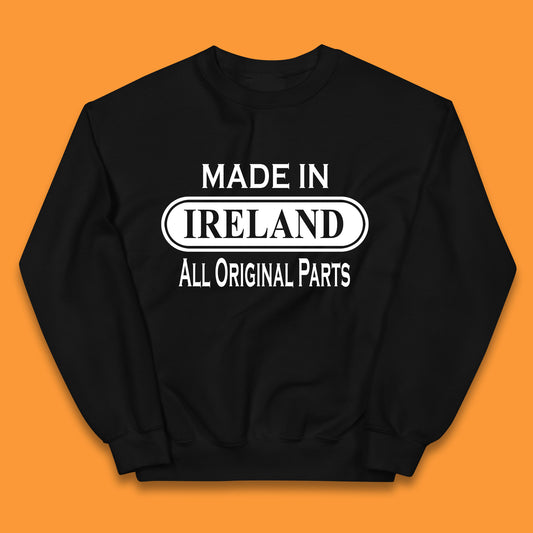 Made In Ireland All Original Parts Vintage Retro Birthday Country In Europe Gift Kids Jumper