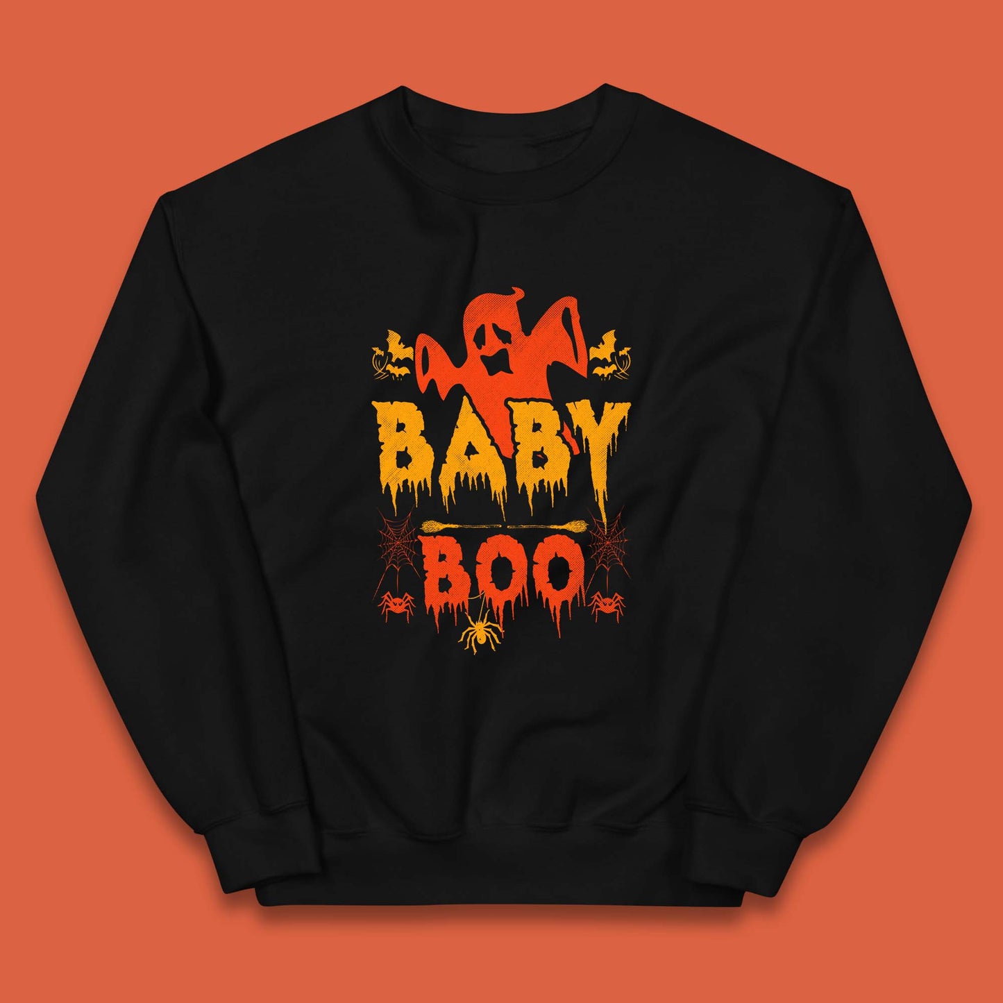 Baby Boo Happy Halloween Spooky Funny Baby Boo Ghost Kids Jumper