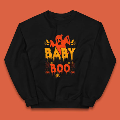 Baby Boo Happy Halloween Spooky Funny Baby Boo Ghost Kids Jumper