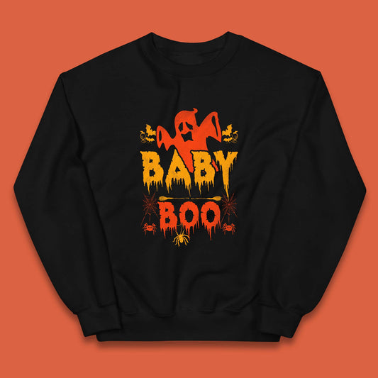Baby Boo Happy Halloween Spooky Funny Baby Boo Ghost Kids Jumper
