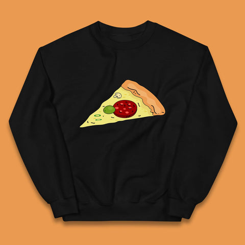 Italian Pizza Slice Pizzaologist Pizza Lover Pizza Holic Pizza Addict Kids Jumper