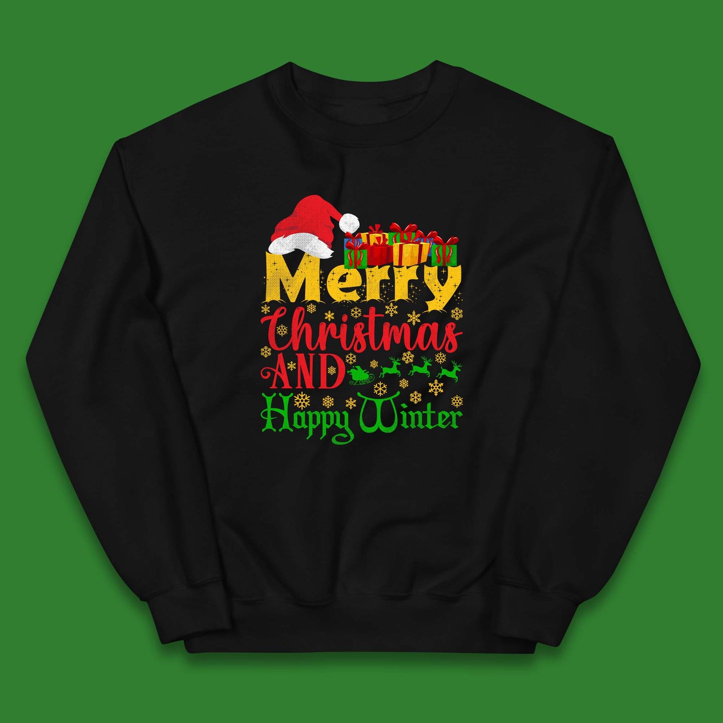 merry christmas and happy winter jumper